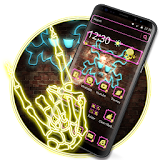 Neon Rock Skull Theme icon