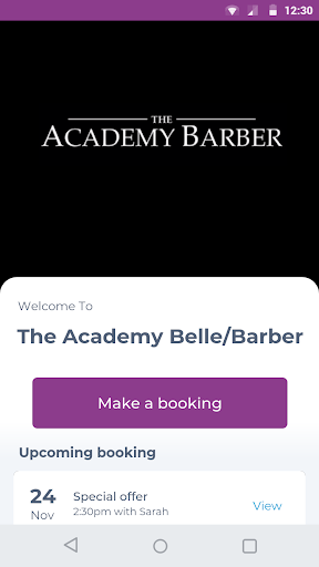 Android application The Academy Belle/Barber screenshort
