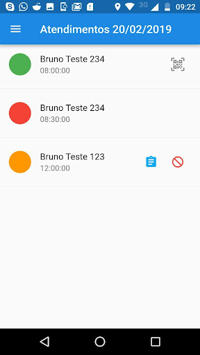 Android application Healthlog screenshort