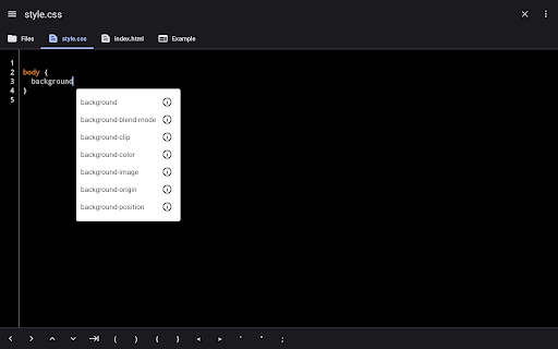 Screenshot of WebCode - html, css, js ide