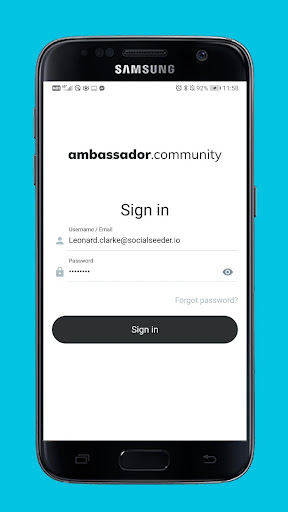 Android application ambassador.community screenshort