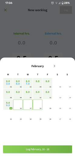 Time Tracking Screen 3