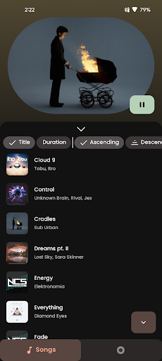 Android application Howl Music screenshort