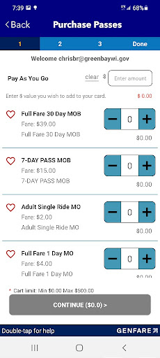 GBM E-Fare Screen 3