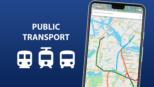 Android application City Transport Map Amsterdam screenshort