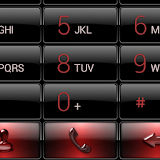 Dialer Black Red Gloss Theme icon