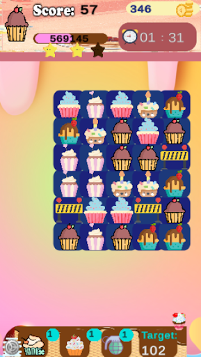Cupcake Match 3- Match 3 Games Screen 2