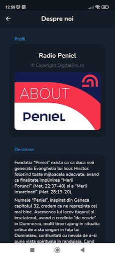 Android application Radio Peniel screenshort