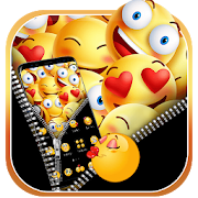 Smiley Emoji Zipper Themes HD Wallpapers 3D icons