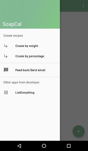 Android application SoapCal - Soap Calculator screenshort
