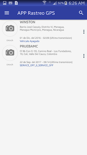 Rastreo GPS APP Screen 3