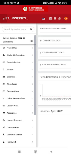 St. Joseph School Admin App Screen 3