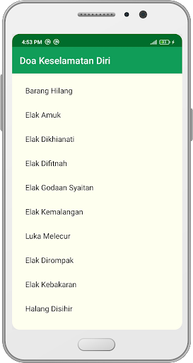 Android application Doa Keselamatan Diri screenshort
