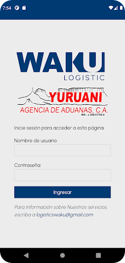 Android application Waku Logistics screenshort