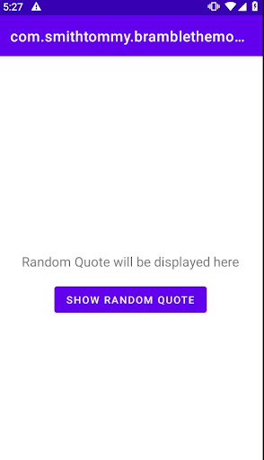 Generate Random quotes Screen 2
