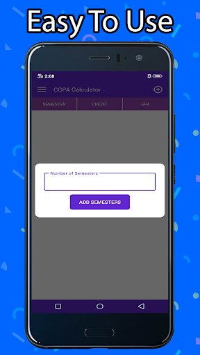 Android application CGPA Calculator screenshort