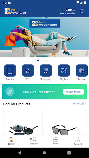 Android application Ind Advantage screenshort