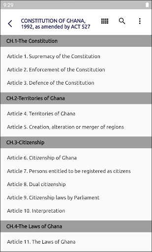 Android application Good Law screenshort
