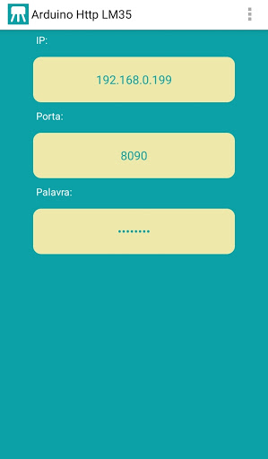 Android application Arduino Http LM35 screenshort