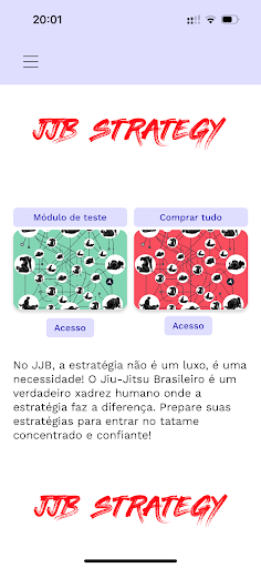 Visualização do aplicativo