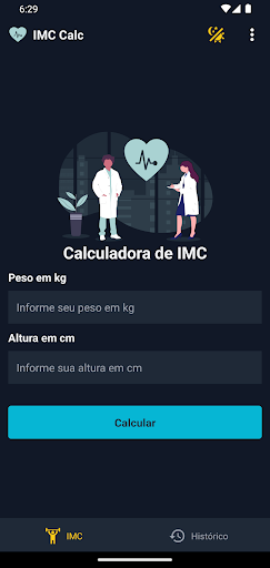 Android application IMC Calc - Calculadora de IMC screenshort