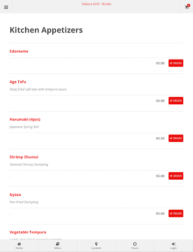 Sakura Grill Burke Online Ordering