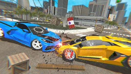 Car Crash Race Compilation 3D
