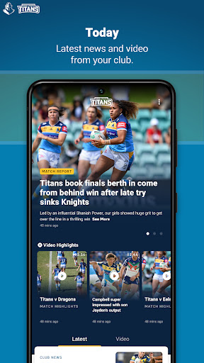 Android application Gold Coast Titans screenshort