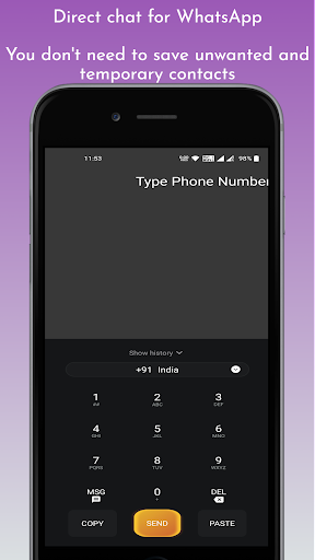 Android application Direct chat for WhatsApp screenshort