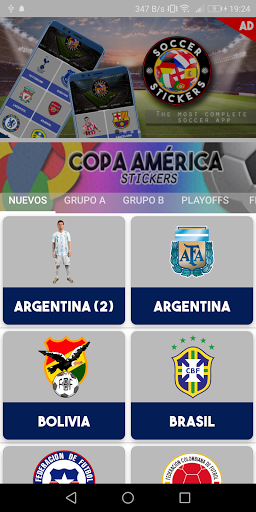 Android application America Cup Stickers screenshort