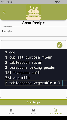GlucoBake Screen 2