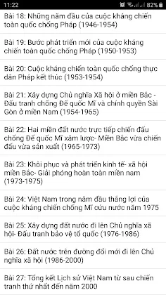 Trắc nghiệm lịch sử lớp 12 - Screenshot 3
