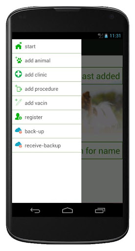 Android application VetNet - Animal care screenshort