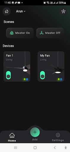 Android application Smart Fans screenshort