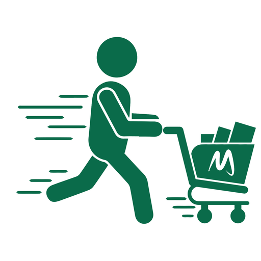 Mega Mart Delivery Boy logo