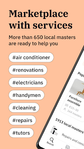 Android application Anymaster — Services near you screenshort
