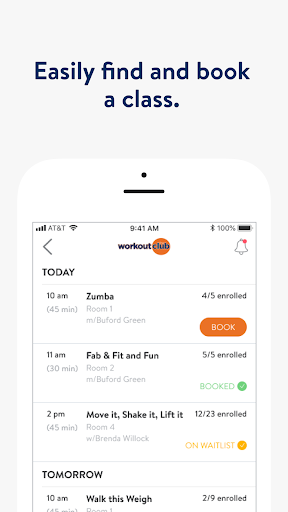 Screenshot of The Workout Club App