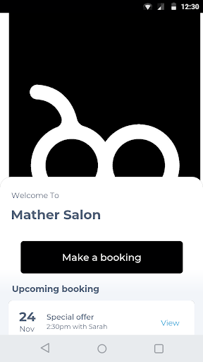 Android application Mather Salon screenshort