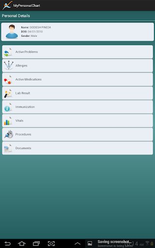 myPersonalChart Screen 3