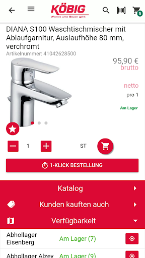 Köbig SHK ShopApp Screen 2