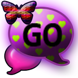 GO SMS THEME/HeartsNButterflys icon
