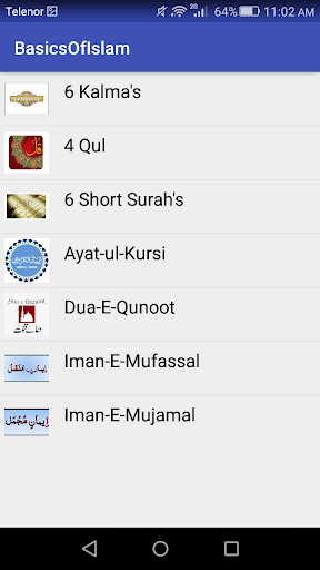 Android application Basics Of Islam screenshort