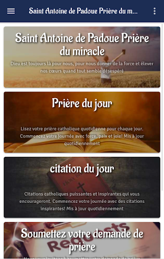 Android application Saint Antoine de Padoue Prière screenshort