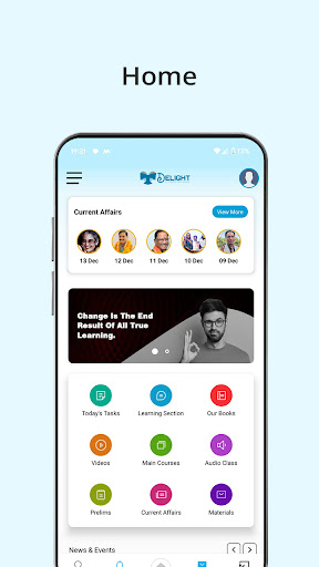 Android application Delight Learning App screenshort