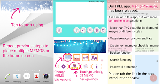 Sticky Memo Notepad Christmas