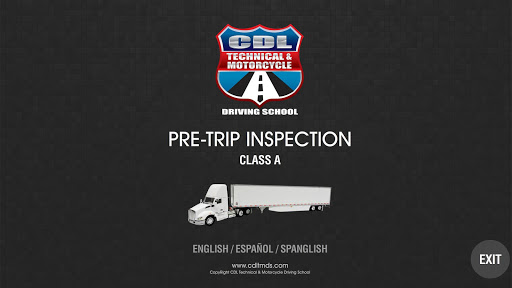 Android application CDL Pre Trip Inspection Class screenshort