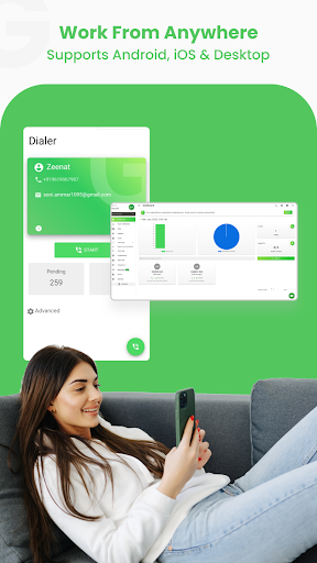 Screenshot of GoDial Enterprise CRM for Team