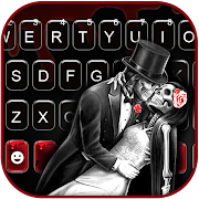 Skeleton Love Keyboard Background