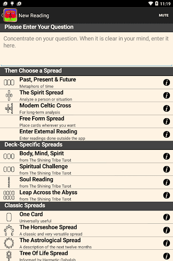 Screenshot of Shining Tribe Tarot