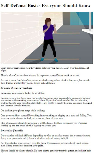Self Defense Techniques Guide Screenshot 1 - AppWisp.com